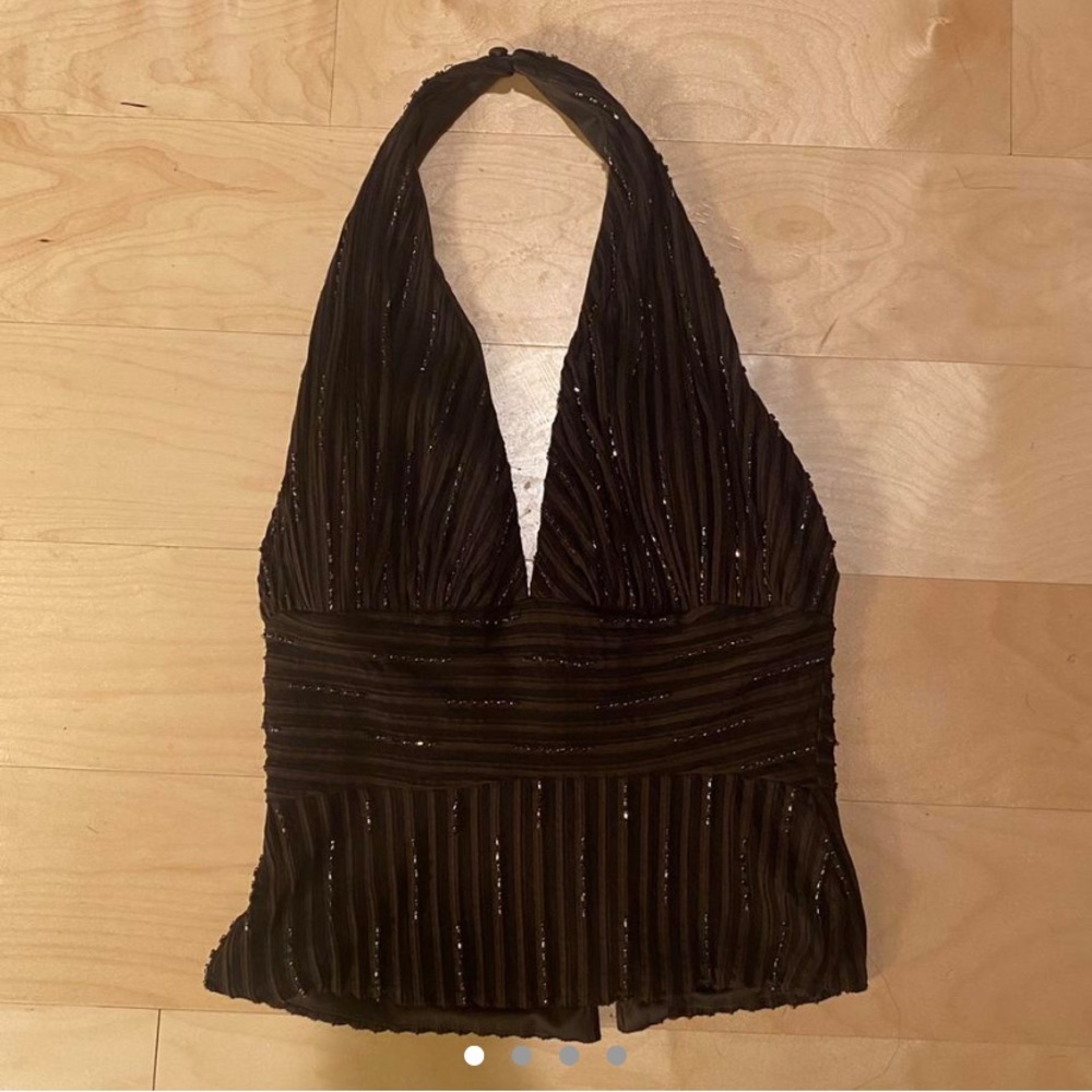 Cache beaded halter top